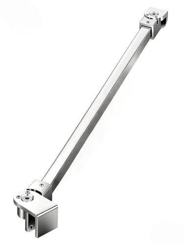 SVNR Stainless Steel Shower Screen Support Bar, 600mm,Rotatable by 180°Wall, 6-10mm Glass Thickness (Silver)