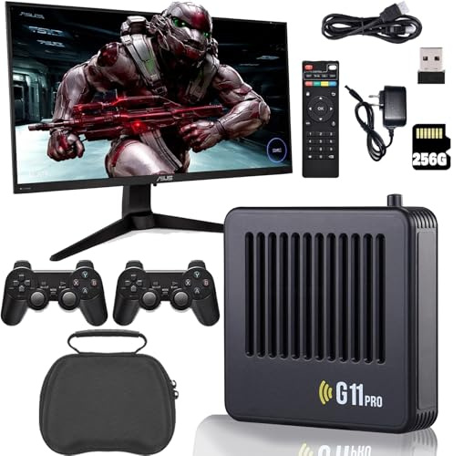 Console di gioco retrò, sistema Plug & Play 4K con 100.000 giochi, controller dual wireless, facile installazione, include 4 controller