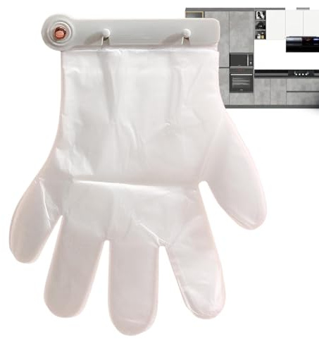 Genérico Wall Glove Holder | Hanging Mitt Storage Hooks - Compact Dispenser with Clips and 100 Gloves for Hairdressing, Catering and Car Washing