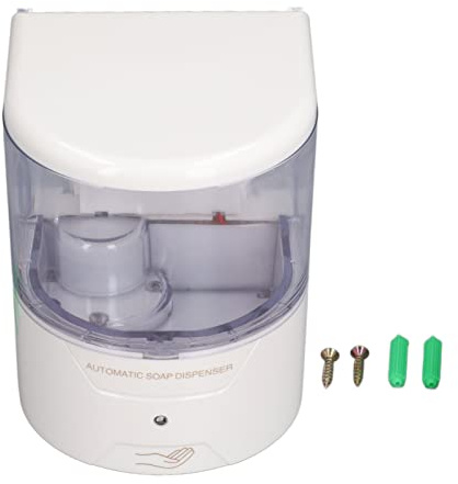 LIYJTK Dispenser di Sapone Automatico Touchless, Dispenser di Sapone Elettrico a Parete da 600 ml Dispenser di Sapone Liquido a Batteria per Home Office School Hotel