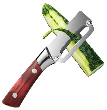 Pelador Para Caña De Azúcar,Agarre Cómodo Antideslizante,Herramienta de Acero Inoxidable para Pelar Verduras - Para Cebolla Patata Zanahoria Pepino Caña De Azúcar Hogar Cátering Camión Picnic Dormitor