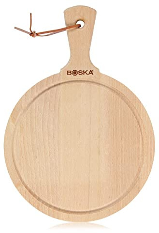 Boska Servierbrett Rund Amigo M/für das Präsentieren von Käse und Snacks / 23,4 cm/Holz/Braun / 335 x 235 x 17 mm