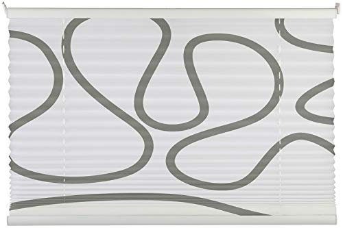 Plissee - Weiß - Taupe - 80 x 130 cm - Klemmträger