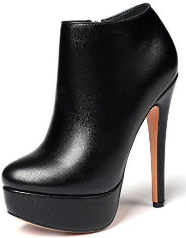 Elashe Femme Bottines 5.6 Talon Aiguille Plateforme Talon Haut Bottes
