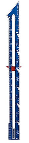 Kuuleyn Sewing Gauge Sewing Measuring Tool Sewing Rulers for Sewing,Crafting, Marking Button Holes,Hem Gauge, Circle Compass, T Gauge Sewing Tools(Blue)