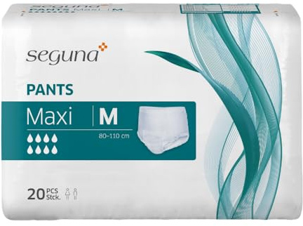 SEGUNA Pants Maxi, Inkontinenz Pants, Windelhosen für Erwachsene, Frauen, Männer, Inkontinenzhosen bei Blasenschwäche (M (Beutel 20 Stück))