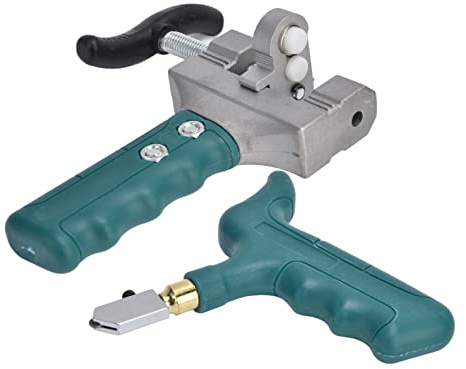 Portable Handheld Tile Cutter Tool Kit, High Strength Glass Cutting Tool for Wall Tiles, ABS and Aluminum Alloy, 3-15mm Cutting Thickness, Includes Spare Cutter Heads and Measuring Tape