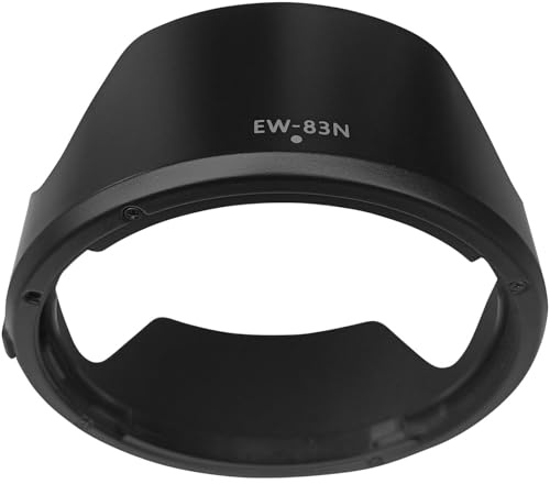 Paraluce EW-83N per obiettivo Canon RF 24-105 mm F4L USM (non compatibile con obiettivo RF 24-105 mm F4-7.1 STM), compatibile con filtri da 77 mm e copriobiettivo da 77 mm Hxdzieory