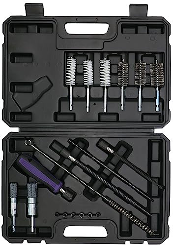 CHANG QI Kit Nettoyage Injecteur pour siège d'injecteur et Arbre d'injecteur 19 pièces, Buses d'injection avec brosses de Nettoyage en Fil d'acier et brosses en Nylon