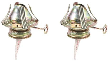 Amosfun 2 piezas quemador de reemplazo de lámpara quemador de lámparas antiguas accesorio de pieza de lámpara de aceite mecha lámparas de aceite bombilla vintage quemador de lámpara de petróleo Un