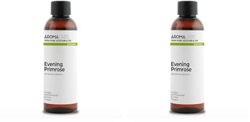 ORGÁNICO - Aceite vegetal Onagra - 100mL - 100% Puro, Natural, Prensado en frío y Certificado AB - AROMA LABS (Marca Francesa) (Paquete de 2)