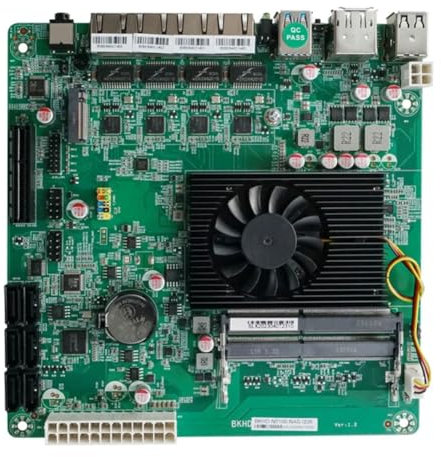 Suoumwa Carte Mère N5105 pour Routeurs Logiciels NAS Cartes Mères N5105 ITX avec Port Réseau 2,5 G 6 CPU 11