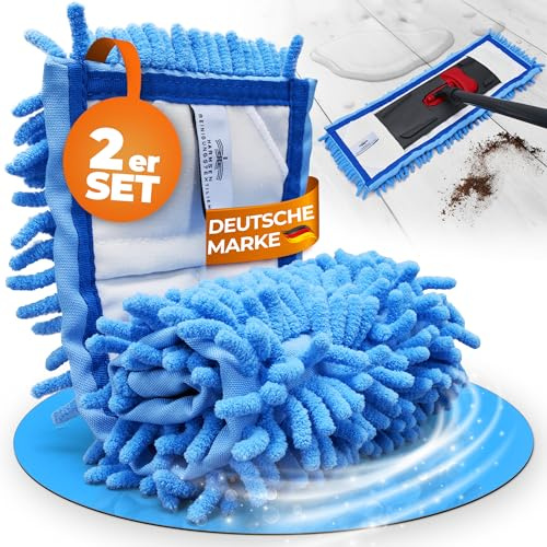 Wischmopp Bezug für Nass & Trockenreinigung - Bodenwischer, Wischbezug von WOWtowelz – 50 cm Variante - 2er Set