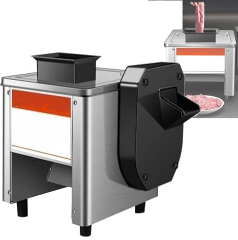 Meat Slicer, 850W Electric Food Slicer, Stainless Steel 400 Lbs/Hr, 3.5mm Blade, Side Vegetable Slicing and Shredding, Can Slice, Shred, Strip, for Cutting Meat, Deli Food, Vegetables