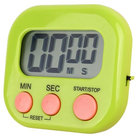 Temporizador magnético, temporizador digital magnético – Pequeño temporizador digital cuenta regresiva con espalda magnética, cronómetro de huevos portátil con soporte para cocina, ejercicio y estudio