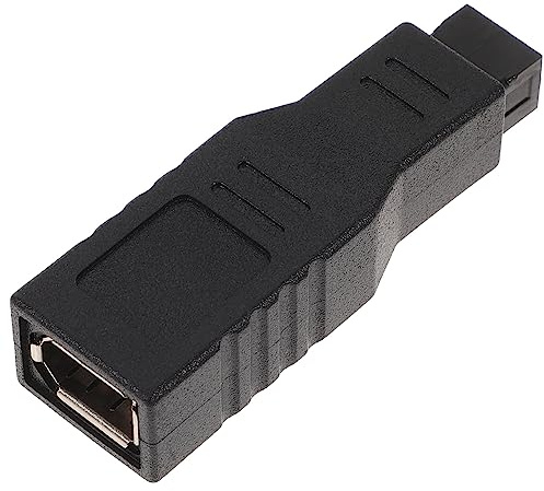 ELAYARD Cable Adaptador De Transferencia De Datos con 6 Contactos Hembra a 9 Contactos Macho, Conversor 400 a 800, para Portátil Pc Digital, Conexión Sencilla y Práctica, Color Negro