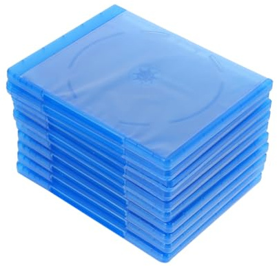 SHINEOFI Custodia per CD e Dvd in Plastica Traslucida Rettangolare, Confezione da 10 Pezzi, Protezione Affidabile e Facile Visualizzazione, per Conservazione a Casa