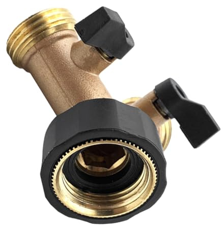 TEMPNAP Divisor de Manguera Doble de 2 Vías Conector y Adaptador de Manguera de 1 Pulgada para Riego y Lavado de Automóviles Diseño y Sellado Hermético