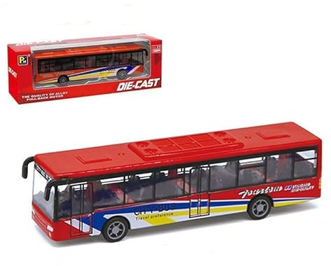 YskerrigToy Bus Spielzeug, Spielzeugauto Mini Bus Auto Zurückziehen Pull Back Spielzeugautos Stadtbus Spielzeugauto Friction Autos BusModell für Jungen Mädchen Geburtstags Geschenke(Rot)