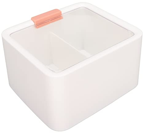 Support pour tampons de Coton, conteneur léger Anti-poussière, Couvercle Transparent pour Organisateur de Bureau
