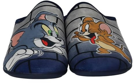 VULCA-BICHA 1829 Zapatillas casa Vulca-Bicha con Plantilla extraíble y diseño Divertido para Adultos Hombre Zapatillas CASA Marino 43