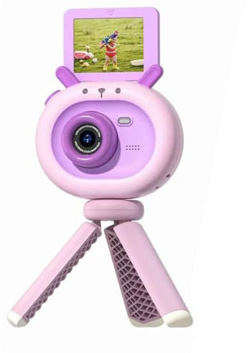 Fotocamera per bambini 1080P Digitale per Bambini Selfie Video Bambino Con Treppiede Natale Regali di Compleanno Per Ragazze Ragazzi Ragazzi Ragazze Fotocamera