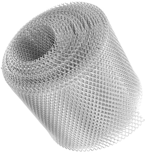 Hohopeti Protector de Canalones de Acero Inoxidable 127 Mm X 300 Mm, Malla para Canalón de Lluvia Antiobstrucción, Rejilla Filtrante para Bajantes, Cubierta para Drenaje y Protección
