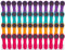 Pinzas para Colgar la Ropa - Tacto Suave y Extremos Blandos con muelles de Acero Inoxidable - Morado, Azul Turquesa, Amarillo, Rosa, Gris - 48 Unidades