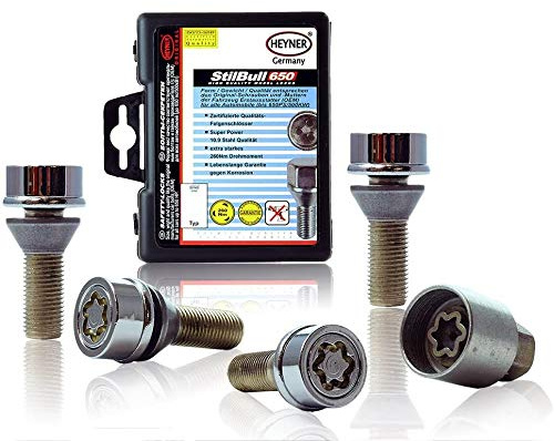 Fits Volvo XC70 Models 2004 To 2024 Heyner Germany Stil Block PRO Locking Wheel Nuts M14x1.5 Set 4 Locks Thatcham Quality Assured Bolts 359/5