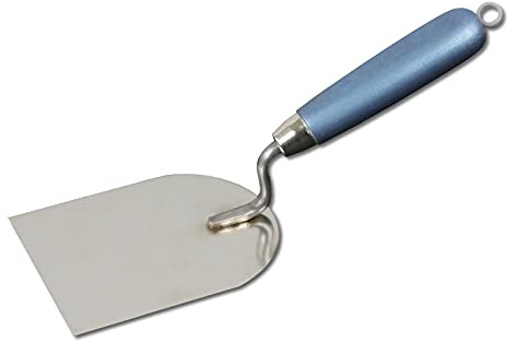 DEWEPRO Gipserspachtel 100 mm – Edelstahl Stuckateurspachtel mit Holzgriff – Rostfreier Handspachtel für Gips-, Putz- & Stuckarbeiten – 10 cm Spachtel in Profi Qualität für Handwerker & Heimwerker
