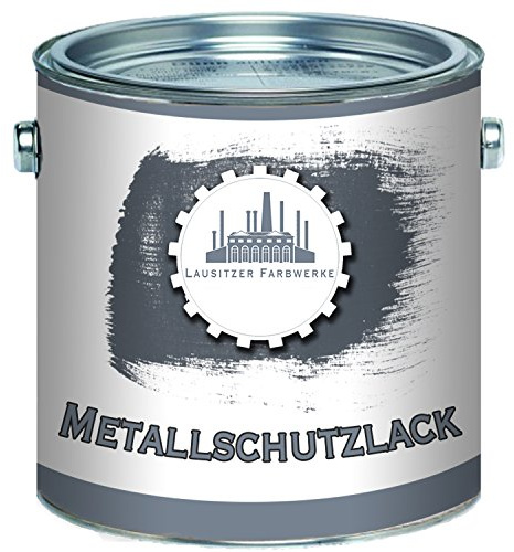 Lausitzer Farbwerke Pintura protectora para metales, barniz protector de metal tradicional, barniz protector perfecto para superficies metálicas (1 litro, azul genciana (RAL 5010))
