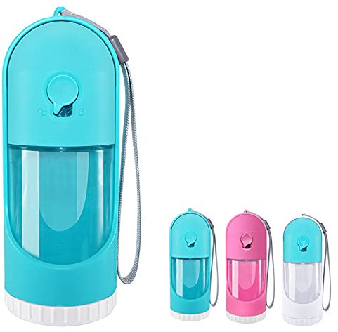 Bouteille Chien D'eau Bouteille Portable Pet Distributeur D'eau Avec Filtre, Gourde Voyage Chien Chat Abreuvoir Cup, Épreuve Boisson Fuite Petite Bouteille De Chat Chiot Gamelle Pour Extérieur ,Bleu