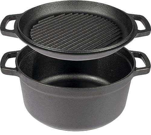 Browin 330527 - Pentola in ghisa con padella, 3,5 l