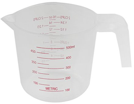 Home Lab - Vaso medidor ( de plástico, 500 ml)