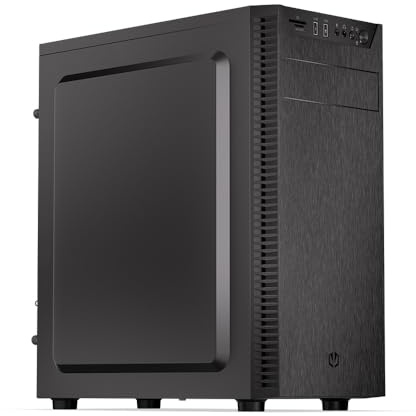 ENDORFY Armis 100 Solid, pequeña Caja ATX para PC, Ventilador de 120 mm Incluido, GPU de hasta 335 mm, disipador de CPU de 165 mm máx., Panel Frontal 2X USB-A, Lector de Tarjetas de Memoria, EY2A015