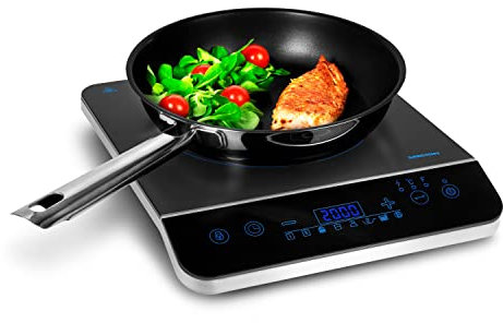 Placa de inducción MEDION / 2000 W/rango de temperatura 60-240°C / 8 programas automáticos / 10 niveles de potencia/pantalla LED/MD 17595 / negro