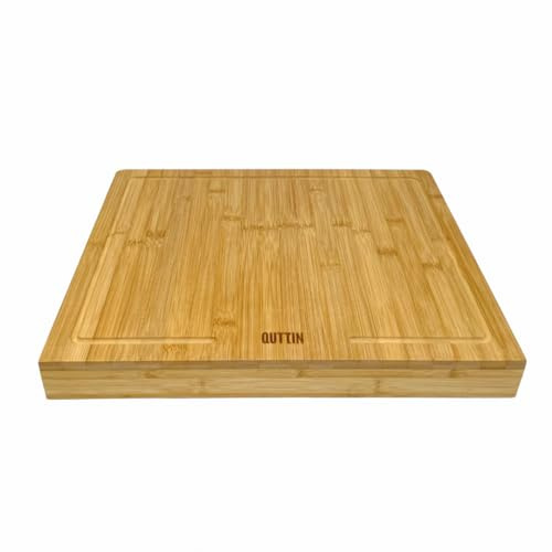 Quttin Tabla Cortar Bambu Borde 35X25X1.2Cm marca QUTTIN Multicolor