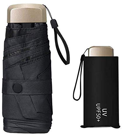 Jzhen Mini Parapluie Pliant Protection Anti-UV, Parapluie de Poche Ultra Léger Mode Compact Portable