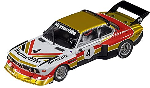 Carrera Evolution I BMW 3.5 CSL No.4 Silverstone 6h 1976 I Auto für Rennbahn | Rennbahnen und lizensierte Slotcars | bis zu 2 Spieler | Für Jungs & Mädchen ab 8 Jahren & Erwachsene