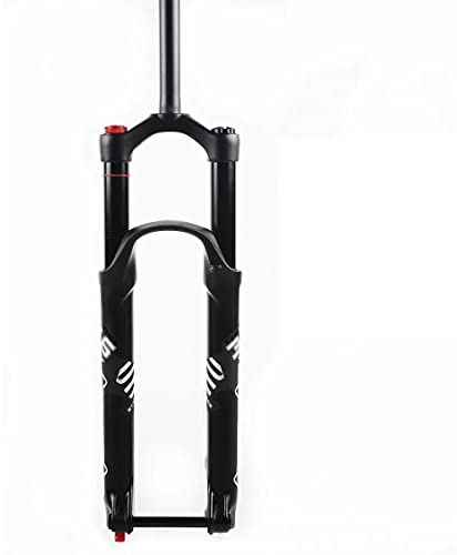 Forchio Sospensione Air 27.5 29 Pollici 1-1/8 Tubo Dritto Corsa 120mm Perno Passante 15 * 110mm Regolazione del Ritorno XC/AM/DH Forcella Ammortizzata MTB (Color : Black, Size : 27.5inch)
