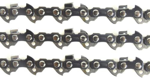 Nemura Set di 3 Catene per motosega - 40 Maglie di trascinamento - Guida di 25 cm - Passo 3/8 LP - Calibro de 0.50 (1,3mm) - Ricambi di Qualità Professionale - SAC in Italiano