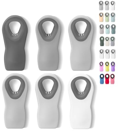 Mr. Pen - Clips magnéticos para chips, paquete de 6, clips de virutas grises, clips de bolsa, clips de alimentos, clips de bolsas para alimentos, clip de chip, clip de bolsa de chips, clips magnéticos
