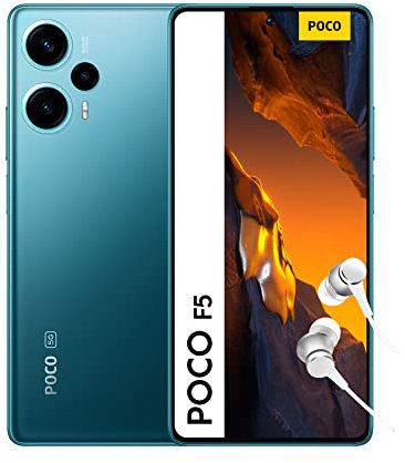 Xiaomi POCO F5 Smartphone, 8+256GB Handy ohne Vertrag, 120Hz 6,67'' AMOLED DotDisplay, 64MP OIS Dreifach-Kamera, 5000mAh, 67W TurboCharge, Dual-SIM, Blue (DE Version+2 Jahre Garantie)
