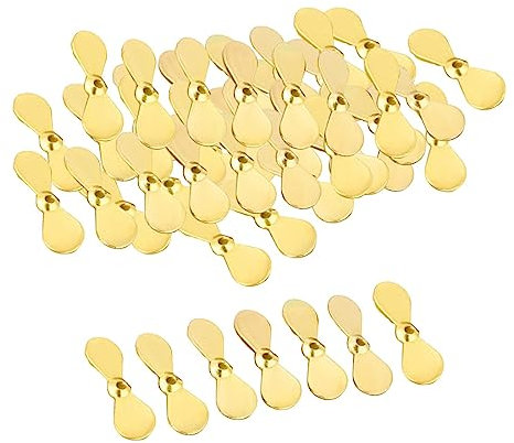 harayaa 50x Angeln Propeller Klinge Unschädliche Propeller Pailletten Salzwasser Fliegenfischen Machen Heavy Duty Köder Propeller, M