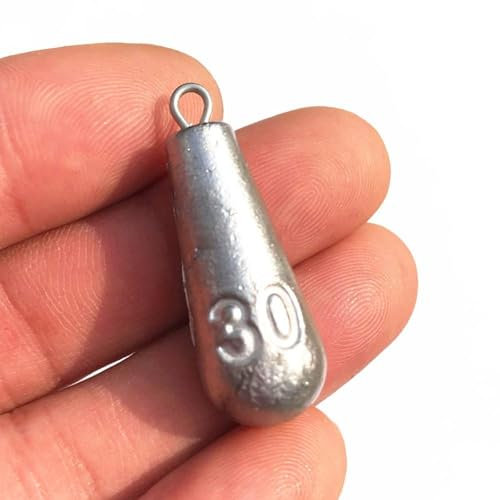 10 unidades de pesas de pesca, plomos estilo lágrima, accesorios para aparejos de cebo de caballa de carpa, 40 g