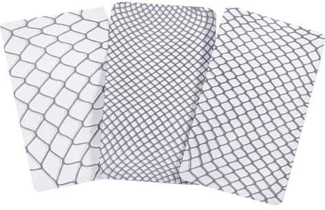 LittleForBig hög midja tights nätstrumpor 3 par, Grå, en storlek