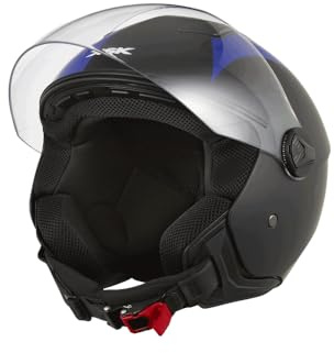 KSK Casque Jet Z One Autohelm, Weiß & Blau, L (59-60cm)