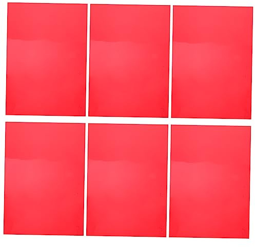 6 Stück Farbwechselfilm aus PVC für Fotografie und Lichtanpassung | Rot, Transparent, Leichtes für Kunstprojekte und Scrapbooks, zur Farbverbesserung und Mischung
