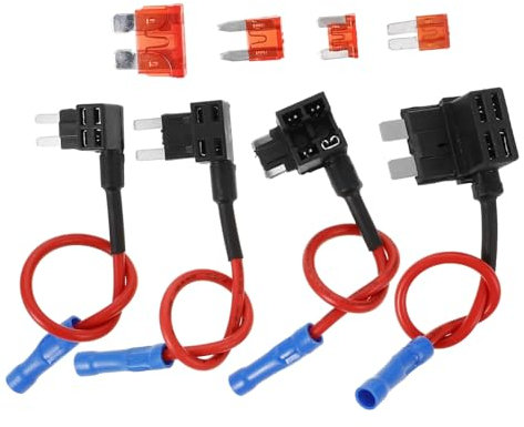 OUNONA Auto Sicherungsset mit Mini und Mikro Sicherungsabgriff Flacher Sicherungsabgriff für Kfz LKW und Boot Kompatibler Sicherungshalter Sicherungsadapter Einfache Installation