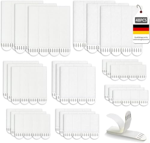 36 pares (72 tiras) tiras adhesivas grandes para colgar cuadros, tiras adhesivas resistentes para vidrio, espejos, marcos, decoración de pared, no más clavos, tiras para colgar en la pared, cinta de